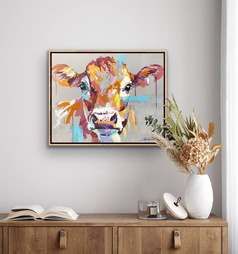 Original Abstract Animal Painting by Jos Coufreur