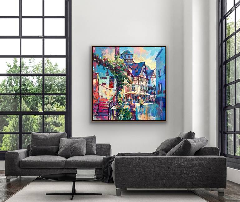 Original Contemporary Cities Painting by Jos Coufreur