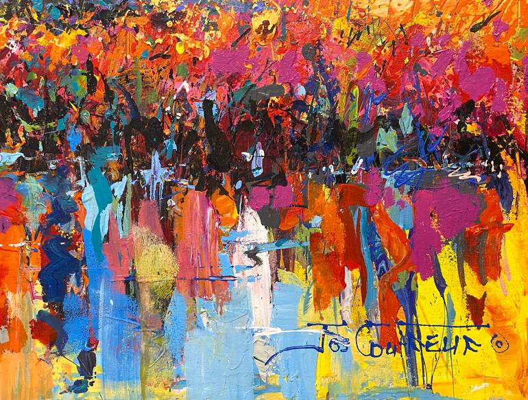 Original Impressionism Landscape Painting by Jos Coufreur