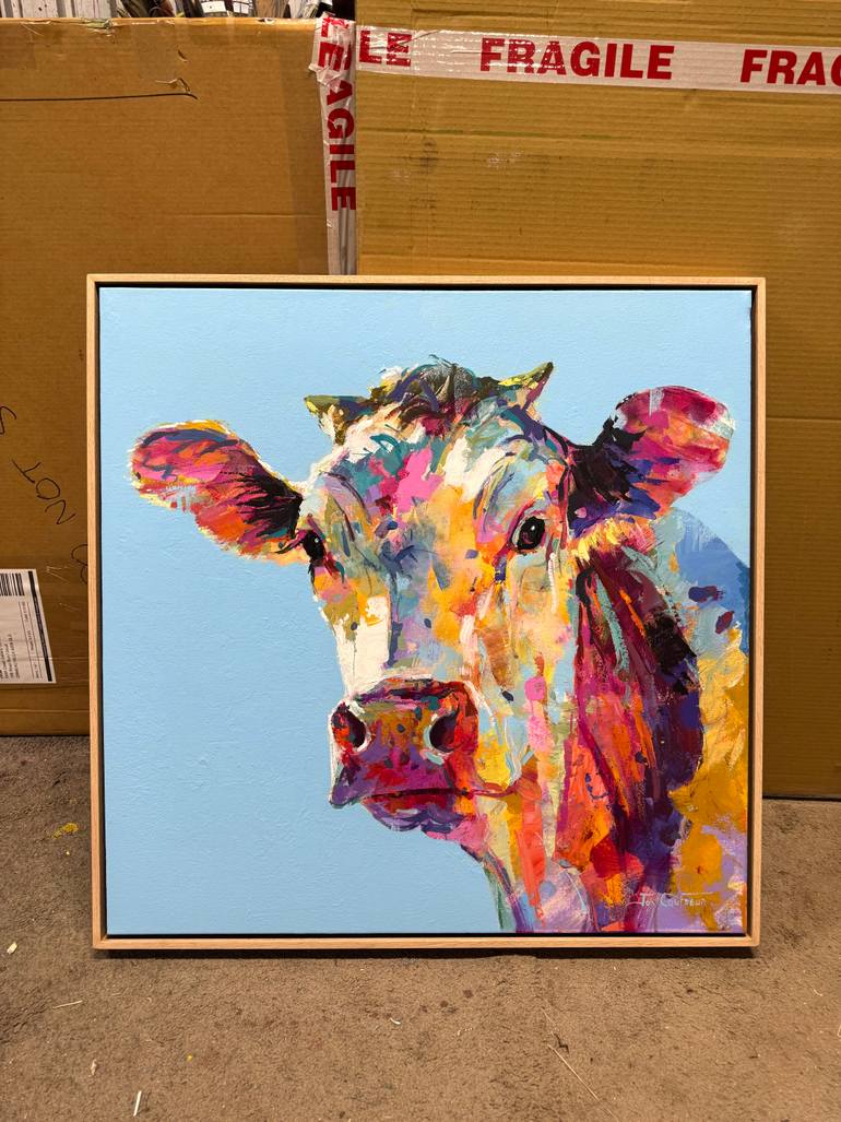 Original Abstract Animal Painting by Jos Coufreur