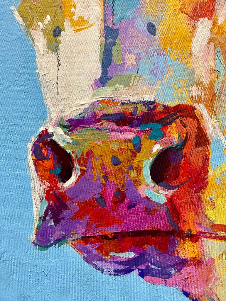 Original Abstract Animal Painting by Jos Coufreur