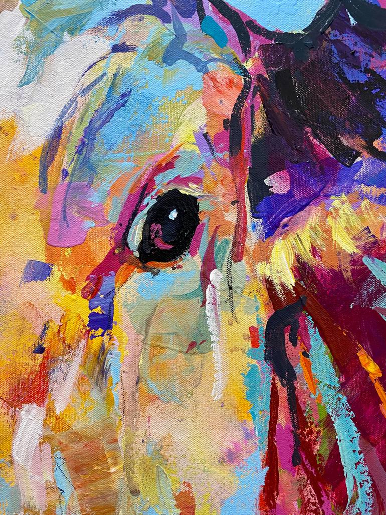 Original Abstract Animal Painting by Jos Coufreur