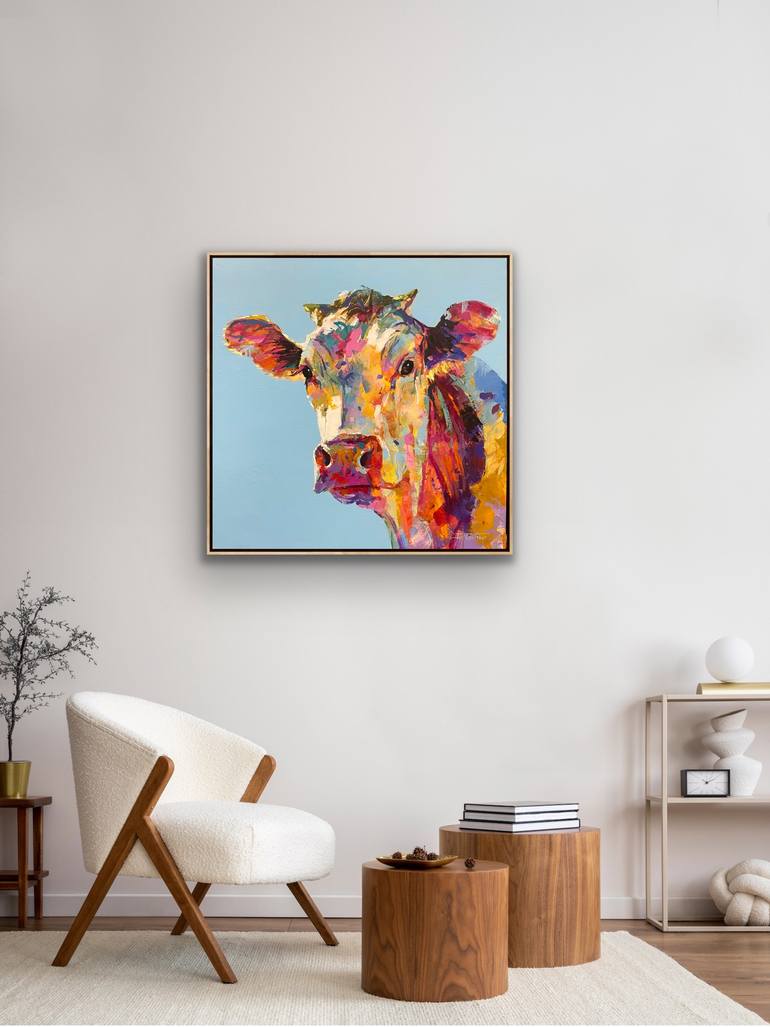 Original Abstract Animal Painting by Jos Coufreur