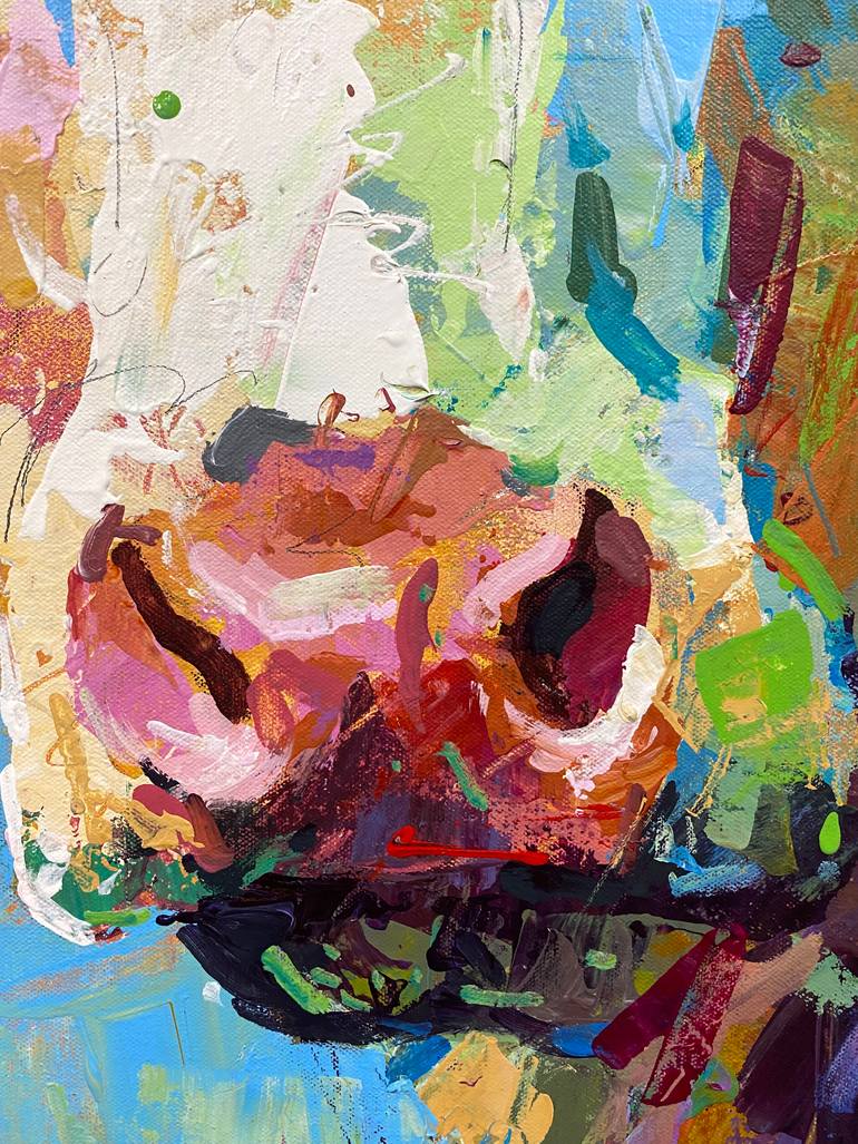 Original Abstract Animal Painting by Jos Coufreur
