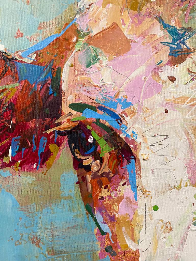 Original Abstract Animal Painting by Jos Coufreur