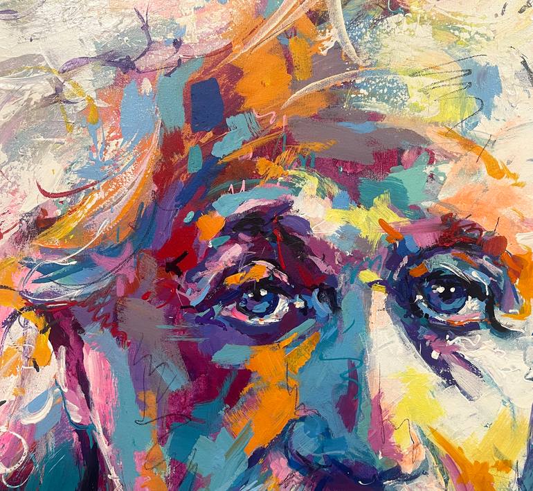Original Abstract People Painting by Jos Coufreur