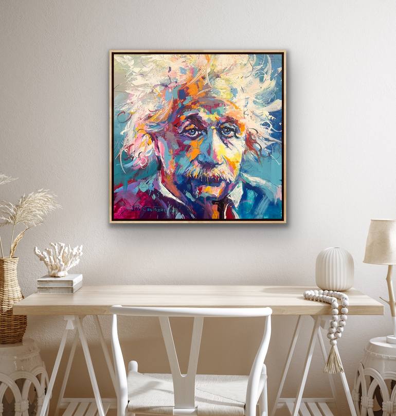 Original Abstract People Painting by Jos Coufreur