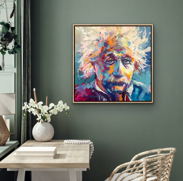 Original Abstract People Painting by Jos Coufreur