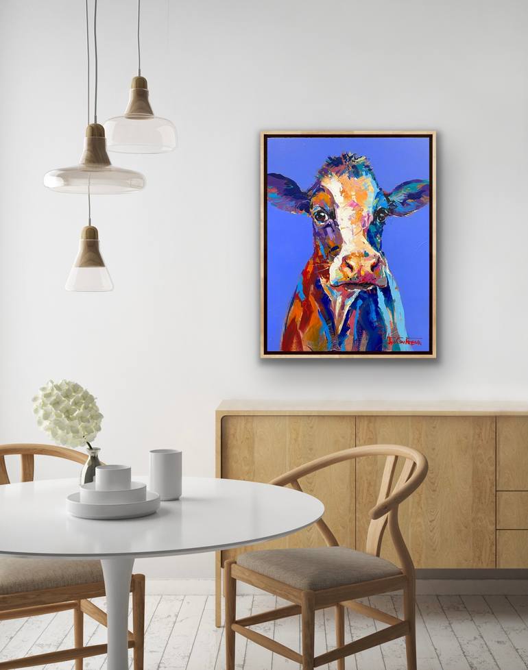 Original Abstract Animal Painting by Jos Coufreur