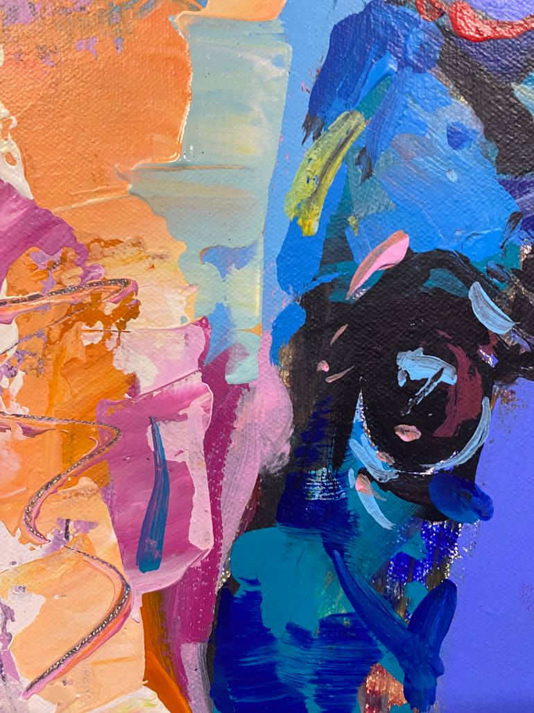 Original Abstract Animal Painting by Jos Coufreur