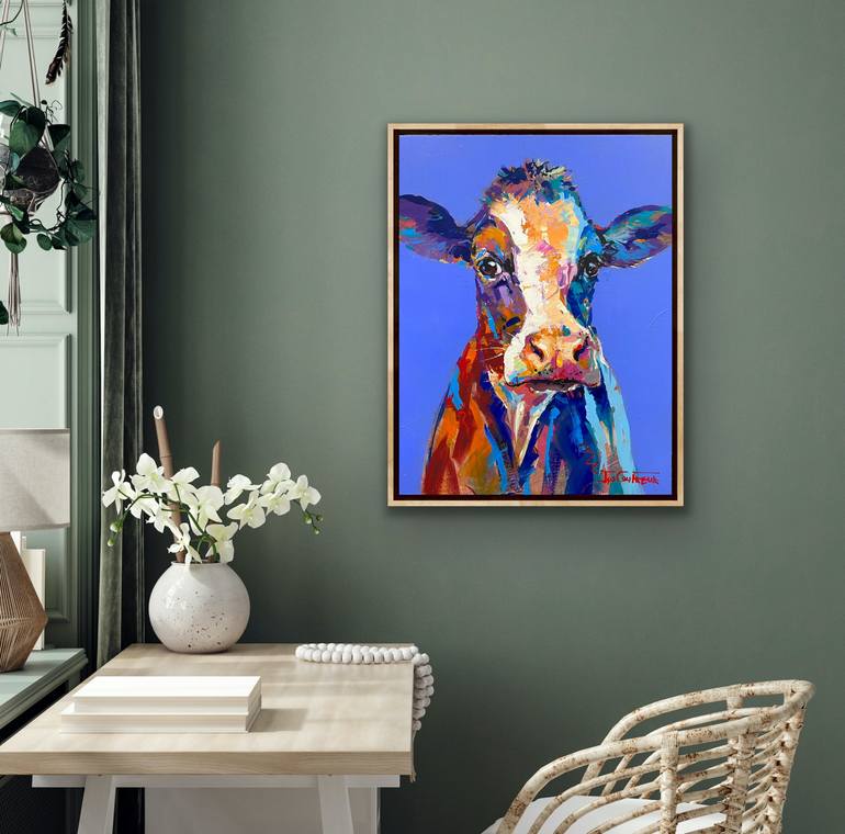 Original Abstract Animal Painting by Jos Coufreur
