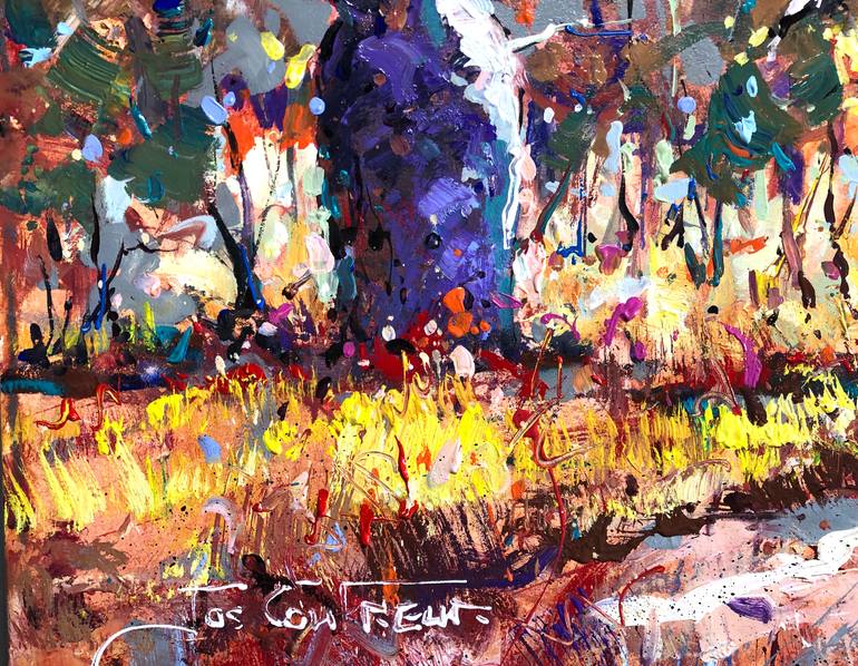 Original Impressionism Landscape Painting by Jos Coufreur