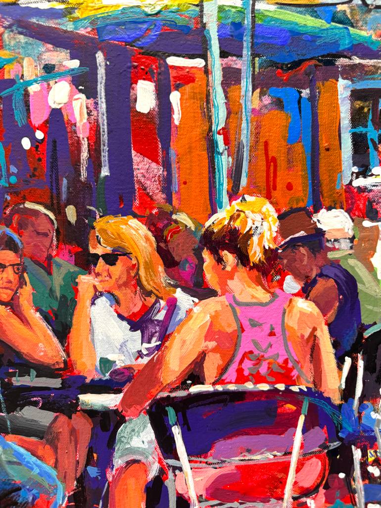 Original Abstract Cities Painting by Jos Coufreur