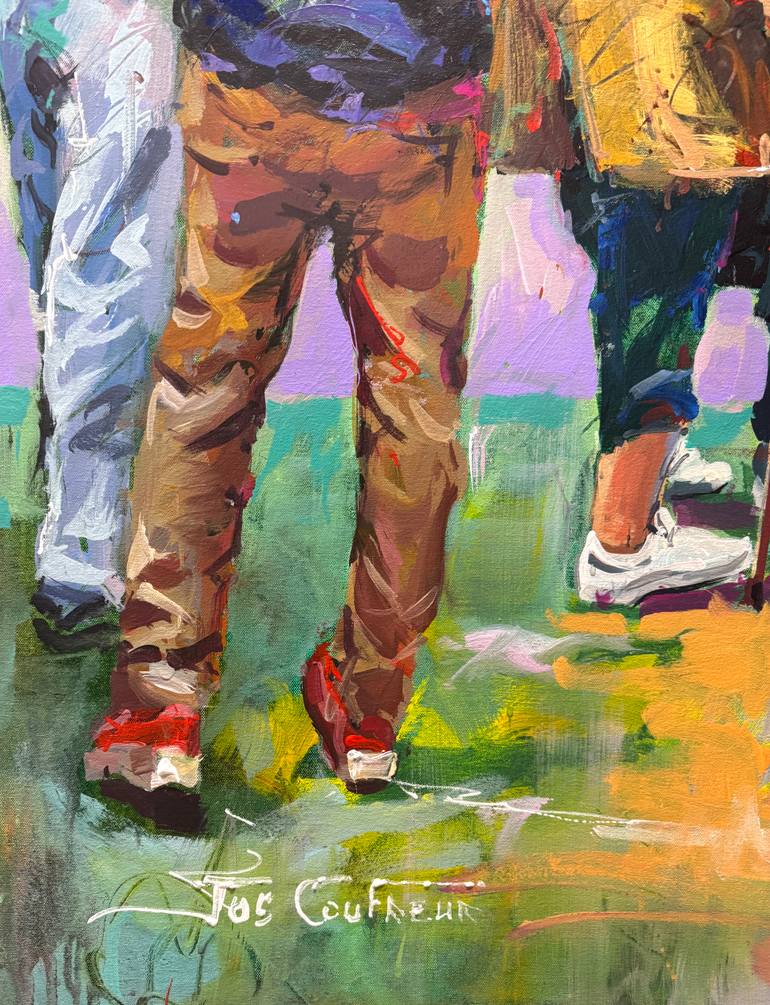 Original Painterly Abstraction People Painting by Jos Coufreur