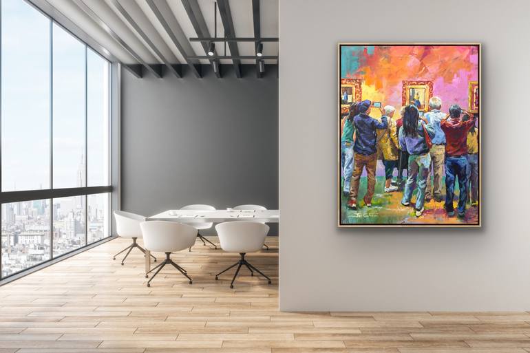 Original Painterly Abstraction People Painting by Jos Coufreur