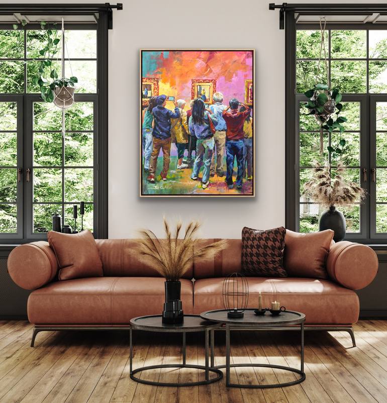 Original Painterly Abstraction People Painting by Jos Coufreur