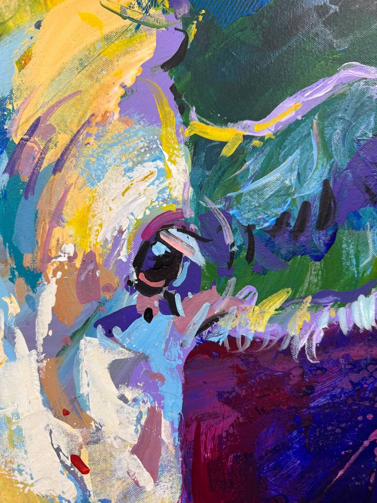 Original Painterly Abstraction Animal Painting by Jos Coufreur