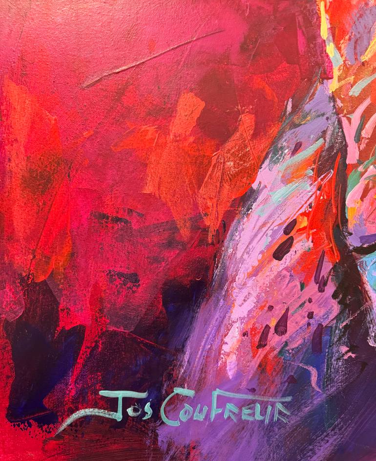 Original Painterly Abstraction Animal Painting by Jos Coufreur