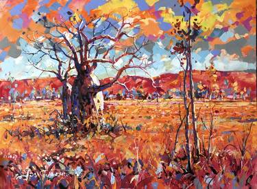 Original Abstract Expressionism Landscape Paintings by Jos Coufreur