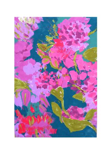 Print of Abstract Floral Printmaking by Marie Devaux