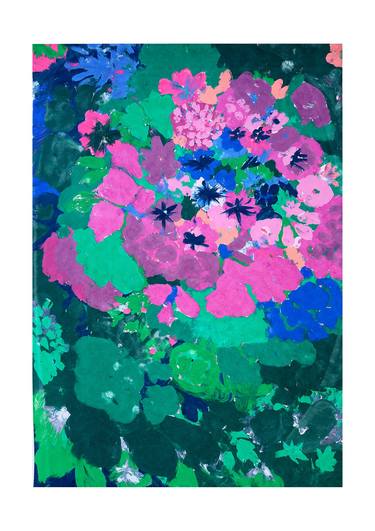 Original Abstract Floral Printmaking by Marie Devaux