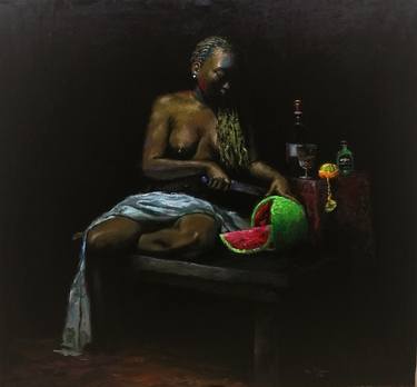 Original Illustration Erotic Paintings by Akintunde Odesola