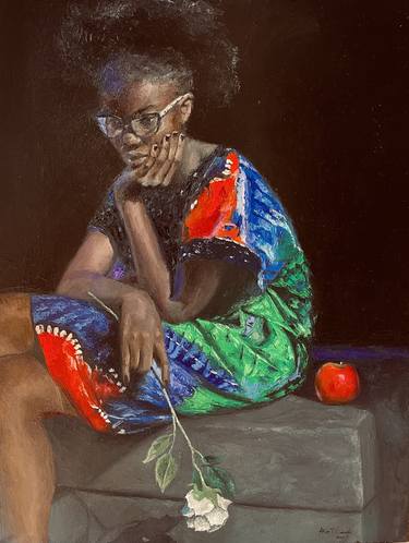 Original Figurative Love Paintings by Akintunde Odesola