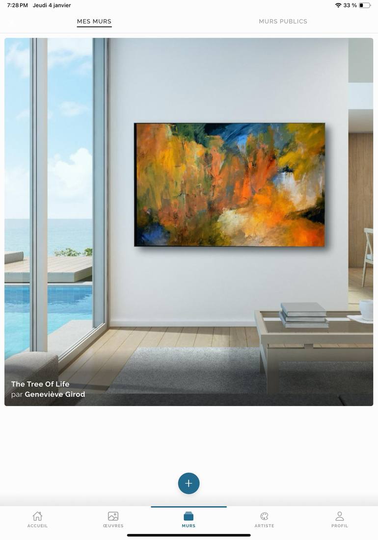 Original Abstract Painting by Geneviève Girod