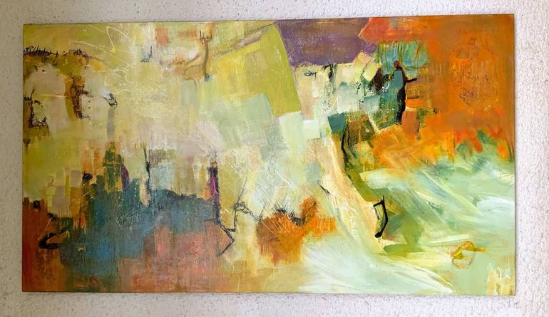 Original Abstract Expressionism Abstract Painting by Geneviève Girod