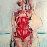 Candy Stripe Swimmer by J M Culver