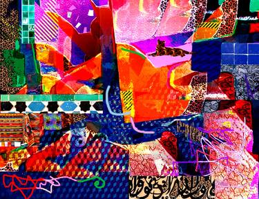 Original Abstract Expressionism Abstract Mixed Media by Vesa Peltonen