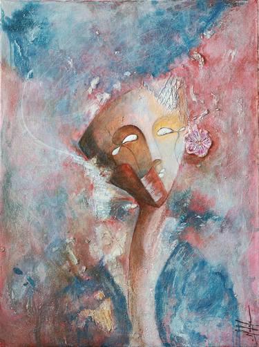 Original Abstract Expressionism Abstract Painting by Malak Faisal