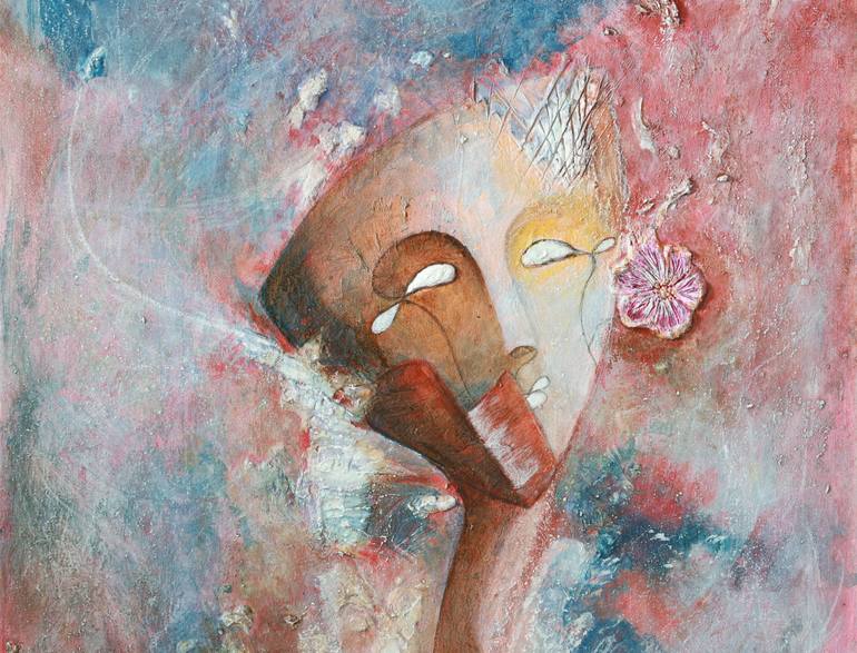Original Abstract Expressionism Abstract Painting by Malak Faisal