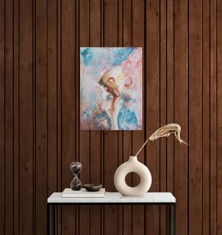 Original Abstract Expressionism Abstract Painting by Malak Faisal