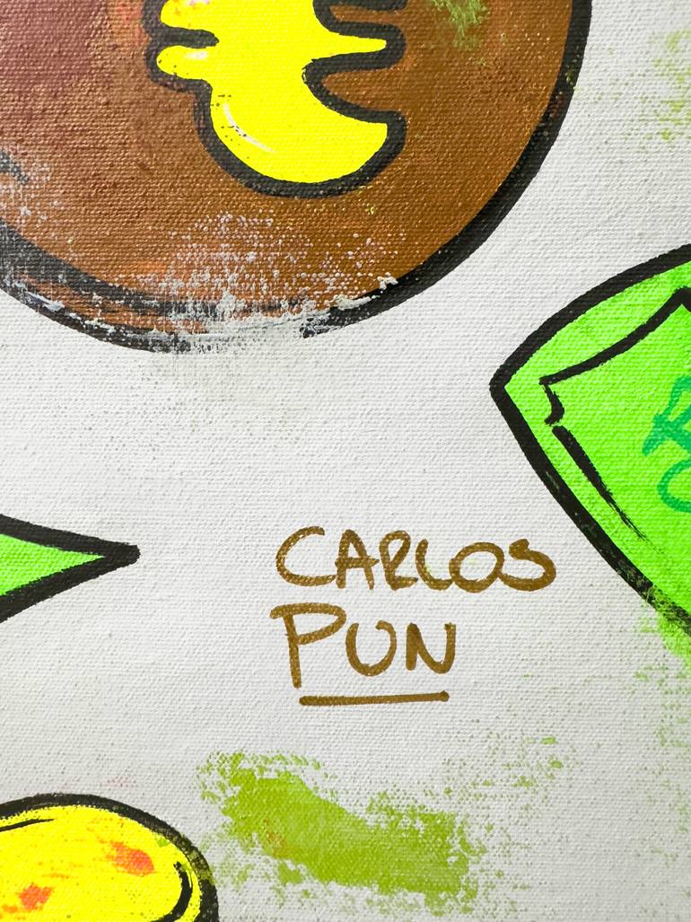 Original Pop Art Cartoon Painting by Carlos Pun
