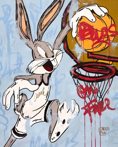 Bugs Bunny on fire - Basquet Ball - First Collectors Series thumb