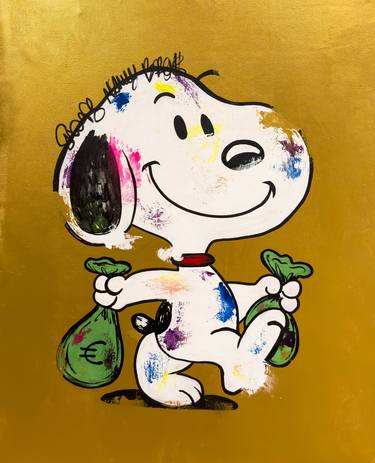 Snoopy walking with Euro Bags gold series thumb