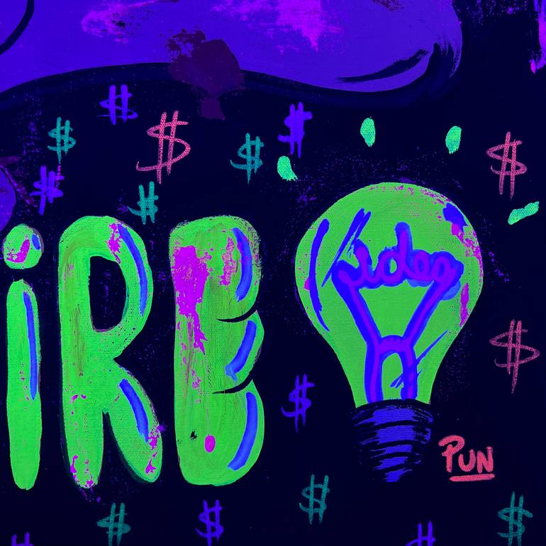 Original Street Art Cartoon Painting by Carlos Pun