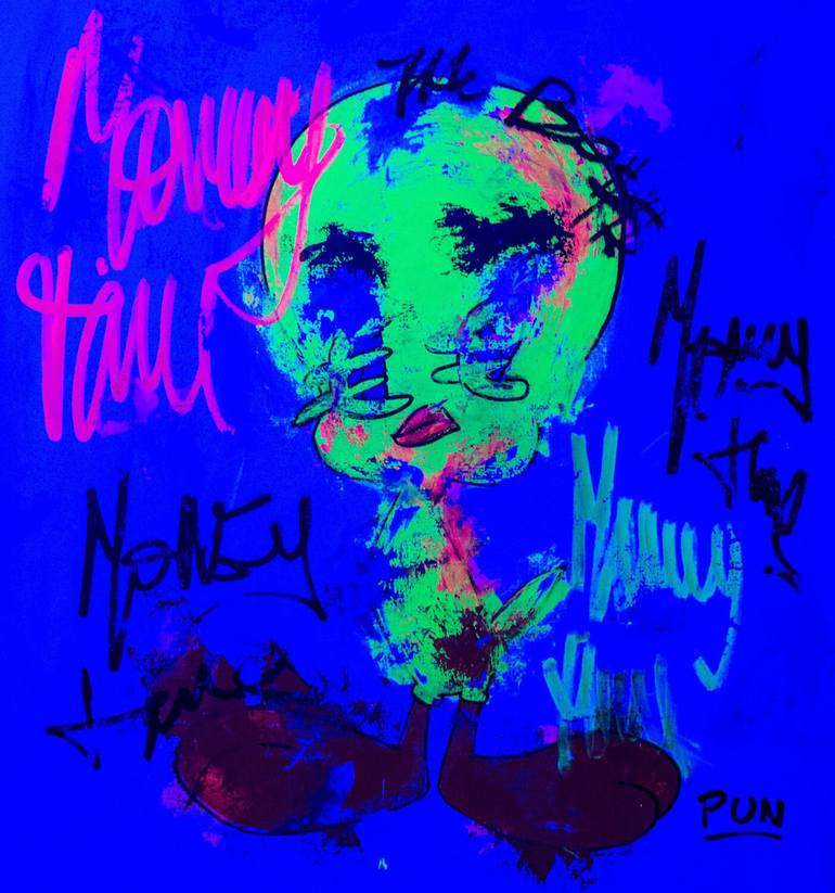 Original Street Art Cartoon Painting by Carlos Pun