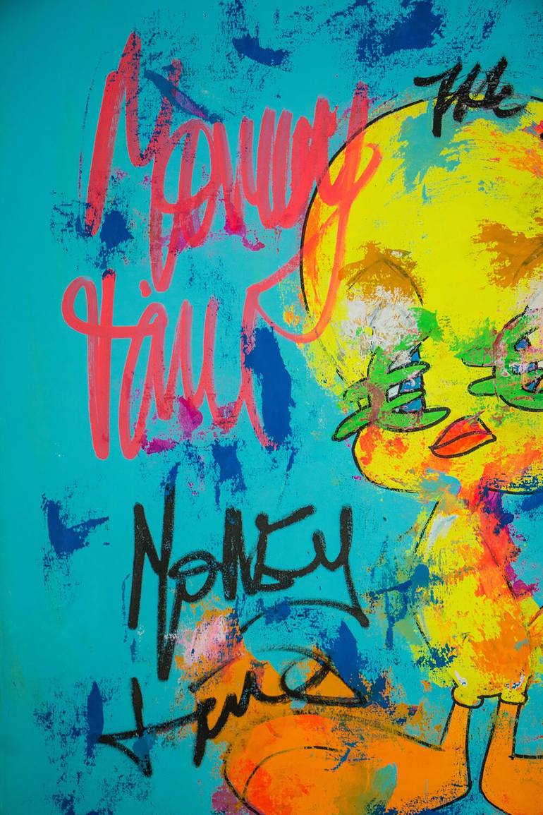 Original Street Art Cartoon Painting by Carlos Pun