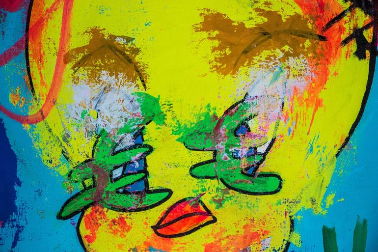 Original Street Art Cartoon Painting by Carlos Pun