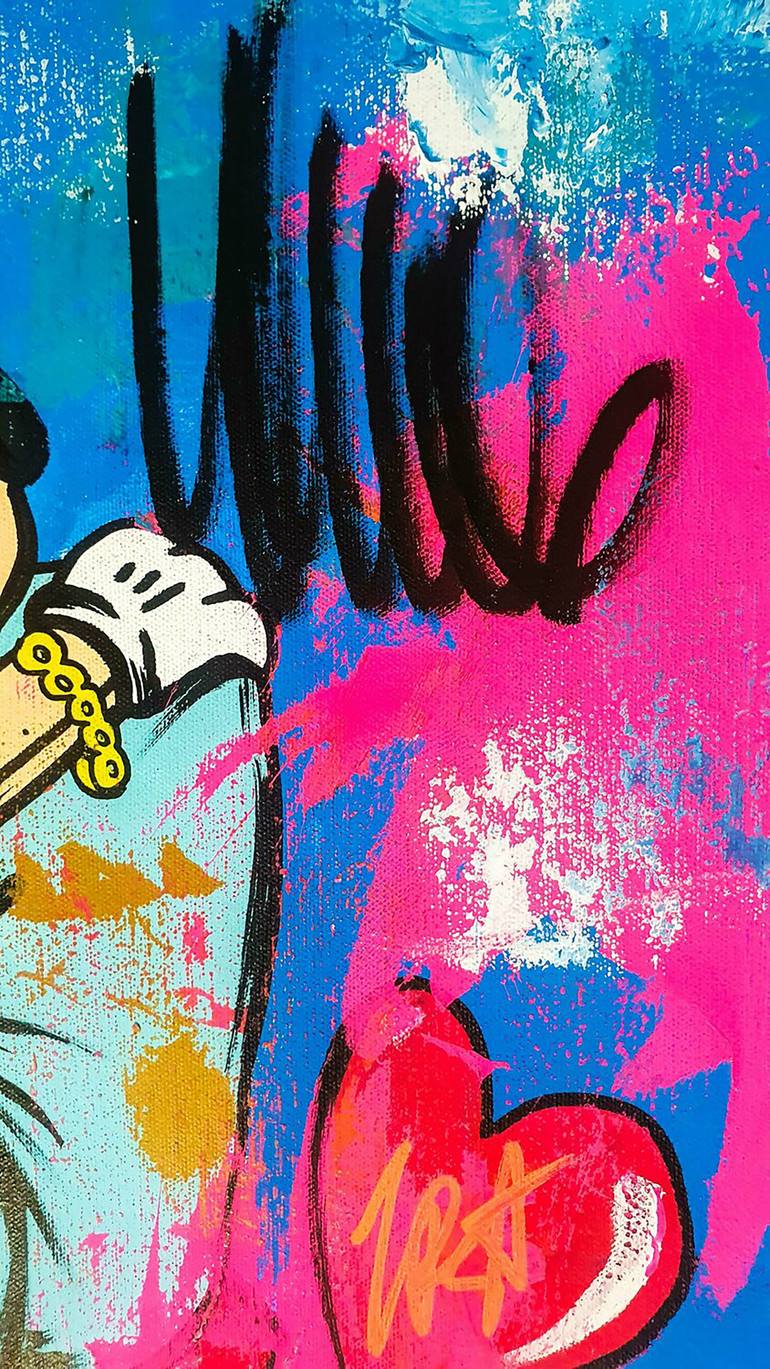 Original Street Art Cartoon Painting by Carlos Pun
