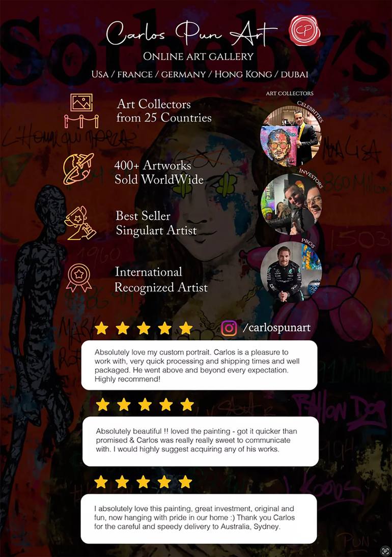 Original Street Art Cartoon Painting by Carlos Pun