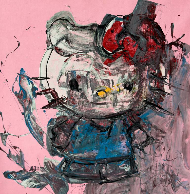 Original Contemporary Cartoon Painting by Carlos Pun