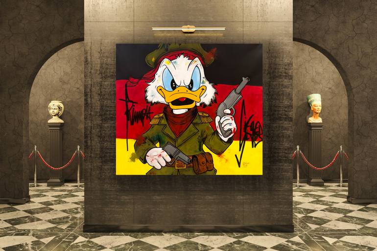 Original Street Art Cartoon Painting by Carlos Pun