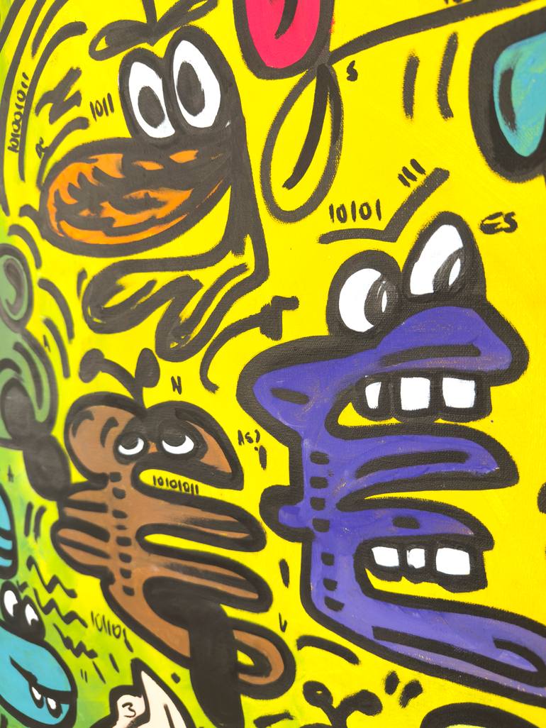 Original Pop Art Cartoon Painting by Carlos Pun