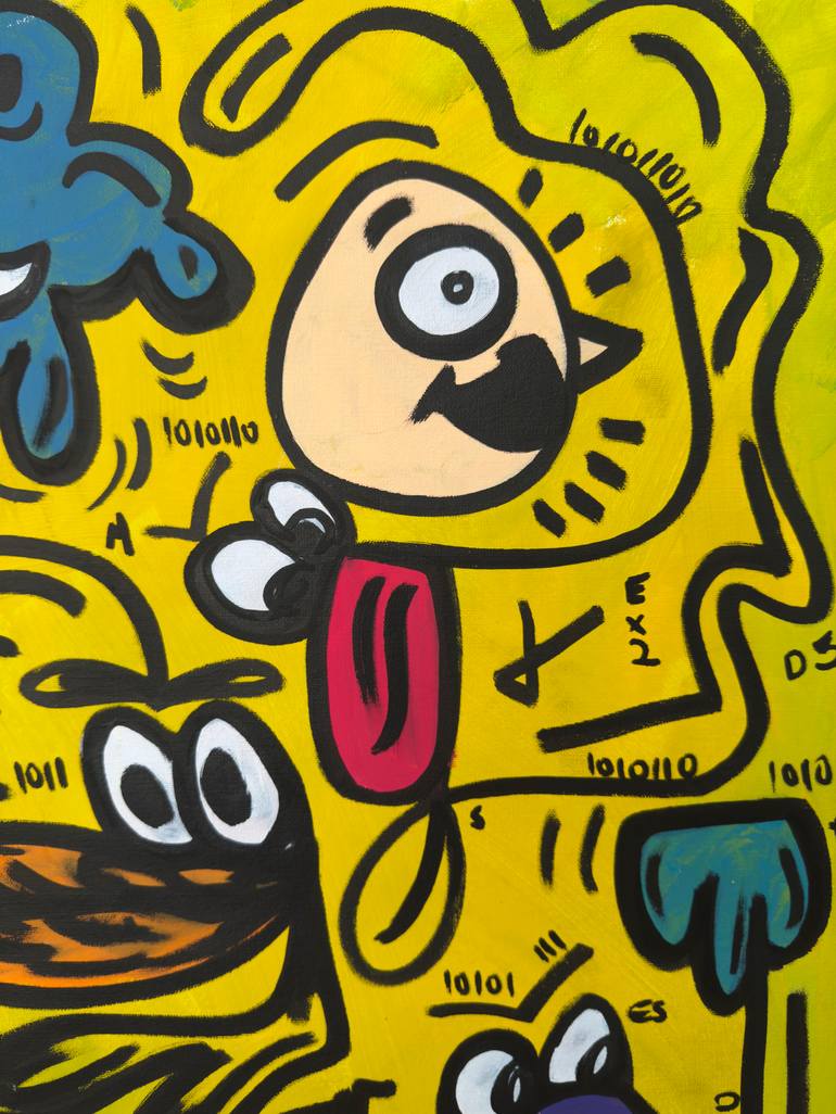 Original Pop Art Cartoon Painting by Carlos Pun