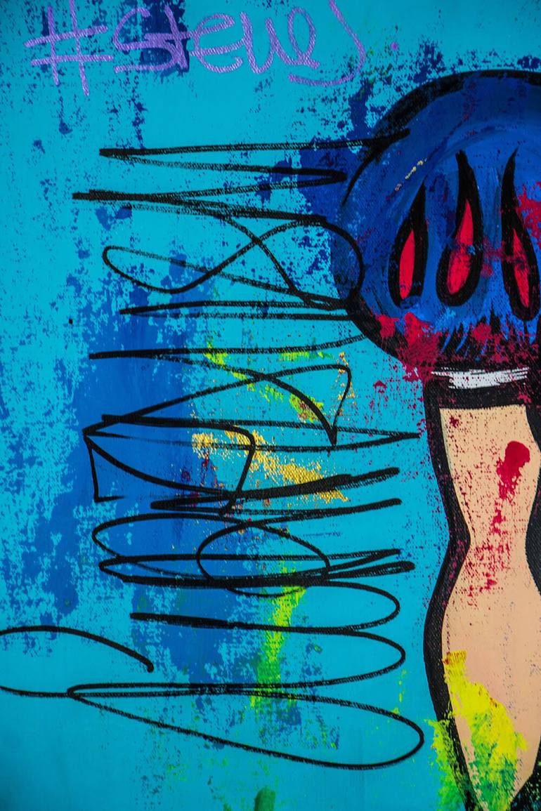 Original Pop Art Cartoon Painting by Carlos Pun