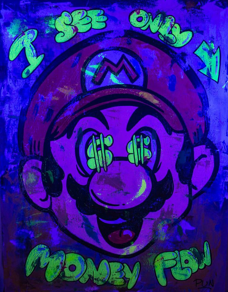 Original Pop Art Cartoon Painting by Carlos Pun