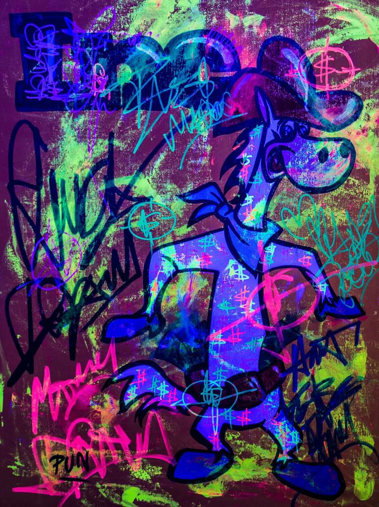Original Pop Art Cartoon Painting by Carlos Pun